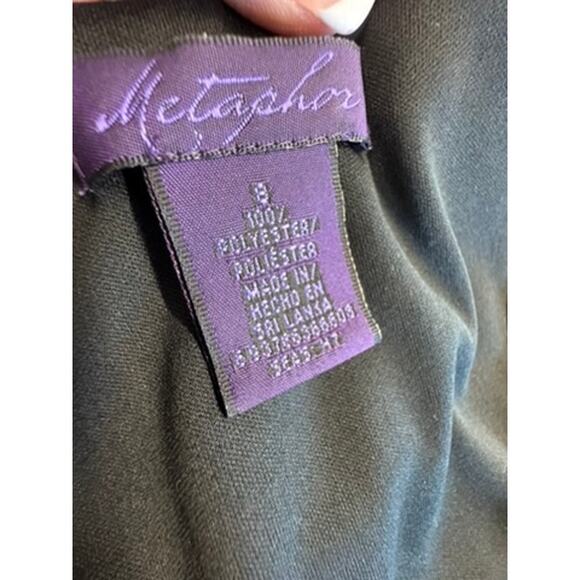 "METAPHOR" V Neck Babydoll Flutter Sleeve Dress SZ 8 Y2K Whimsigoth Dark Fairy - Picture 6 of 8